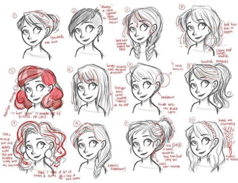 Girl Hairstyles Drawing Reference and Sketches for Artists