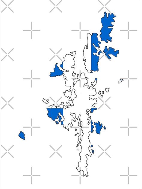 "Shetland Map with Flag" Poster by Havocgirl | Redbubble