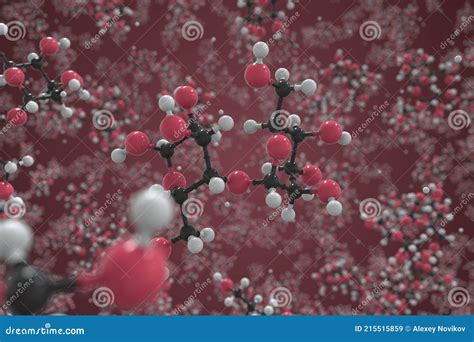 Maltose Molecule Made with Balls, Conceptual Molecular Model. Chemical 3d Rendering Stock ...