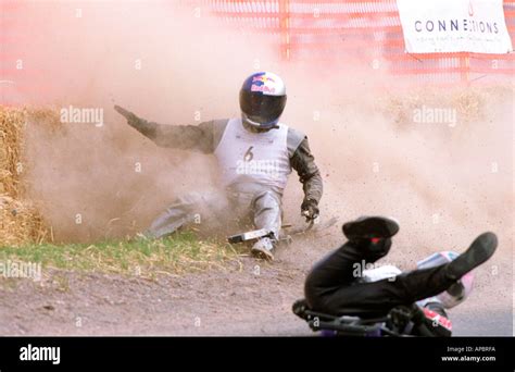 STREET LUGE CRASHES OUT SCOTLAND Stock Photo - Alamy