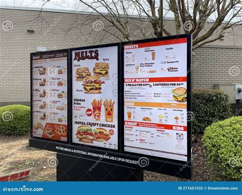 Grocery Store Burger King Drive Thru Menu Editorial Photography - Image ...