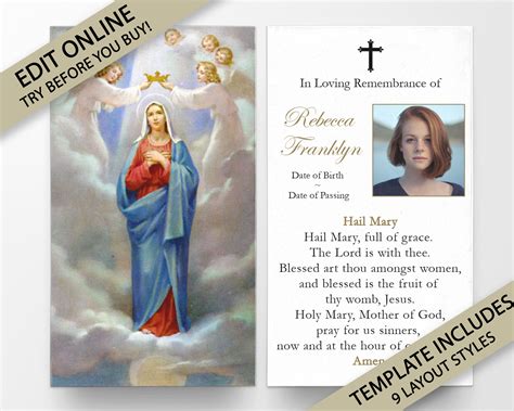 Prayer Cards Memorial Prayer Cards Catholic Prayer Cards - Etsy Australia