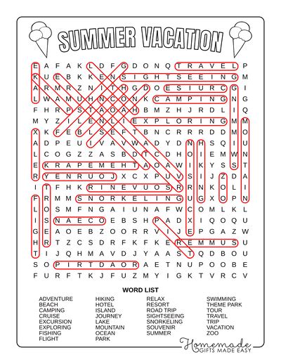 9 Best Free Printable Summer Word Search Puzzles for Kids