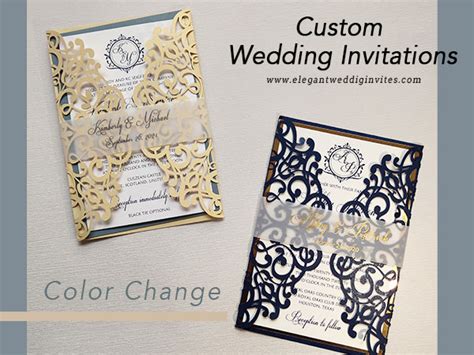 Custom Laser Cut Wedding Invitation Examples-Paper Colors & Printing - Elegantweddinginvites.com ...