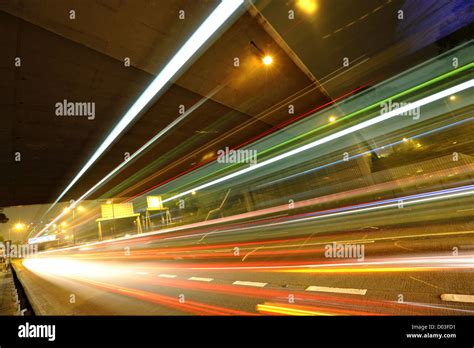 light trails in mega city Stock Photo - Alamy