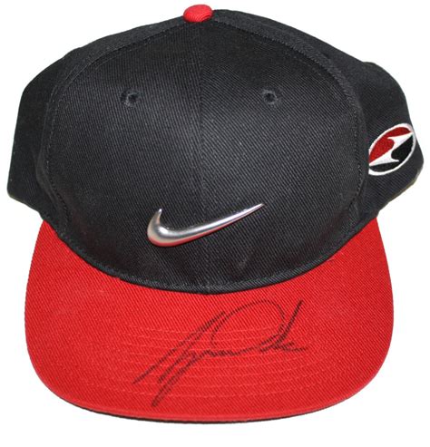 Lot Detail - Tiger Woods Signed Red and Black Nike Hat