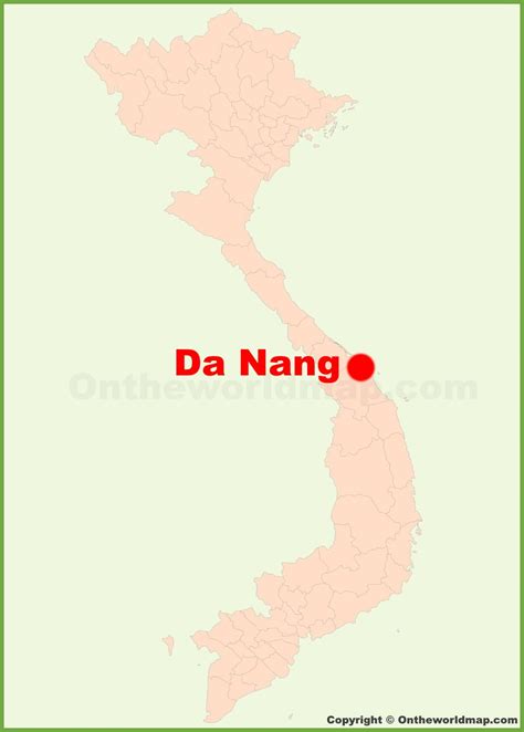 Da Nang location on the Vietnam Map - Ontheworldmap.com