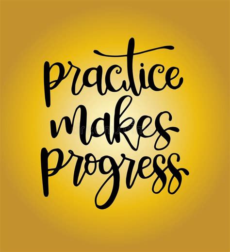 Practice Makes Progress, Hand Drawn Typography Poster. T Shirt Hand Lettered Calligraphic Design ...