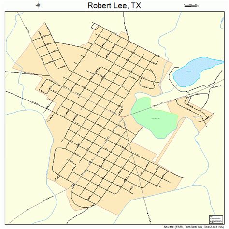 Robert Lee Texas Street Map 4862564