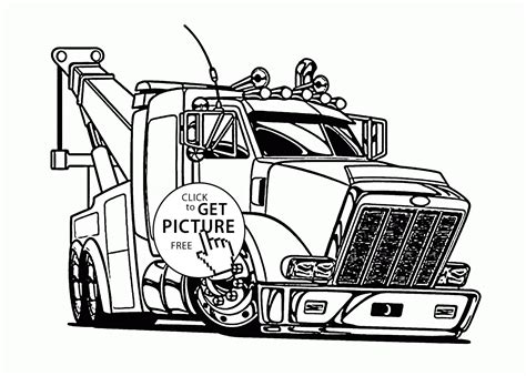 Tow Trucks Coloring Pages - Coloring Home