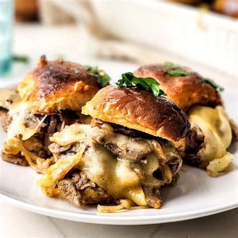 Philly Cheesesteak Sliders • Flavor Feed