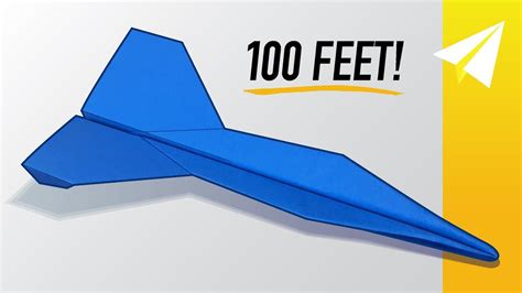 an origami airplane with the words 100 feet above it