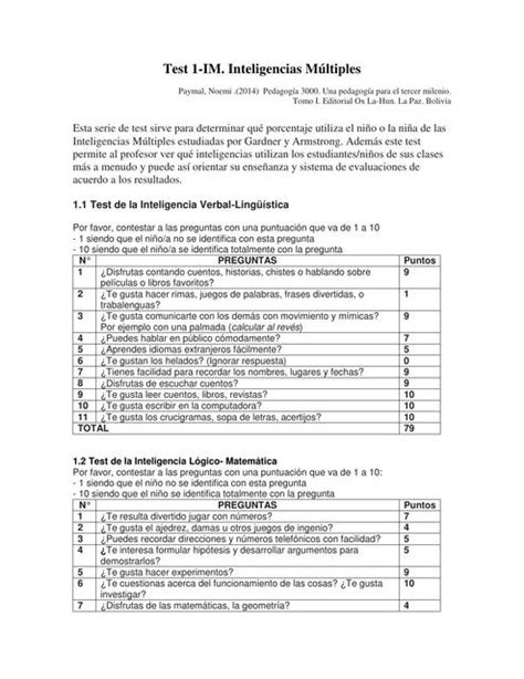 Test Inteligencias Múltiples | ANGGY FERREIRA MANTILLA | uDocz