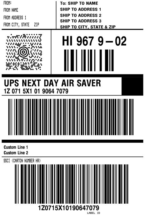 Ups Shipping Labels Printable