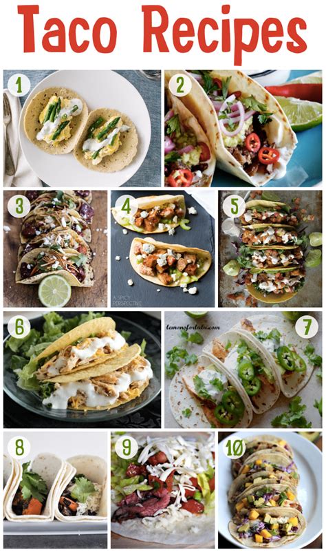 10 Gourmet Taco Recipes