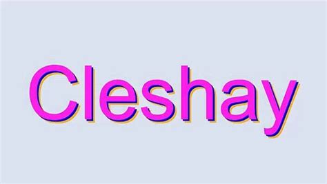 How to Pronounce Cleshay - video dailymotion