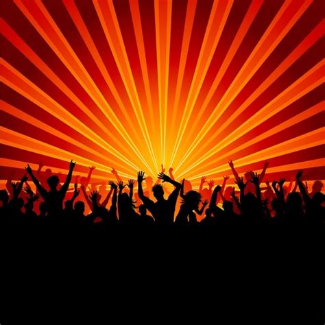 Silhouette of a crowd on a party | Free Vector