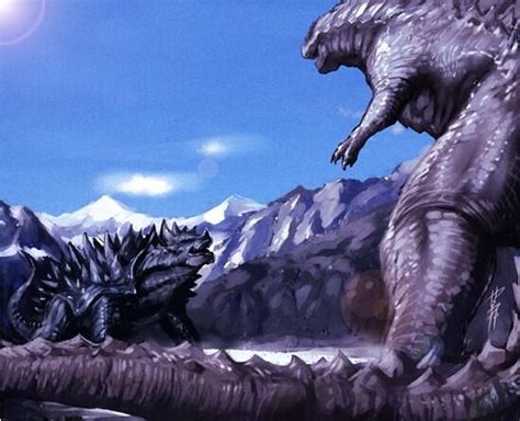 Godzilla 2014 vs. Anguirus Fan Art - Godzilla Fan Artwork Image Gallery