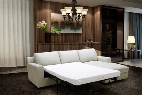Modern Sectional sofa sleeper NJ Aletha | Leather Sectionals