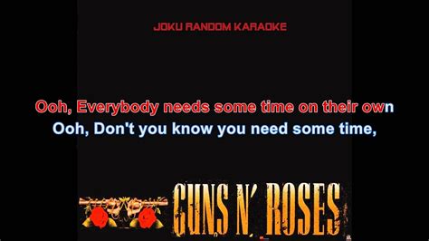 Guns N' Roses - November Rain [Karaoke] - YouTube