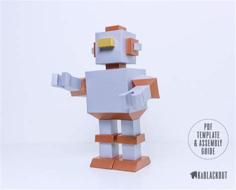 Robot_papercraft _800px – Low Poly 3D Papercraft Templates By KaBlackout