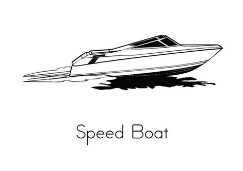 Speed Boat Coloring Page