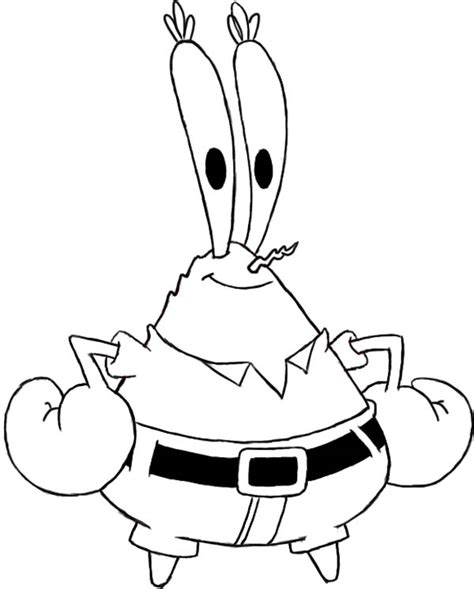 Awesome Drawing of Mr Krabs Coloring Page - NetArt