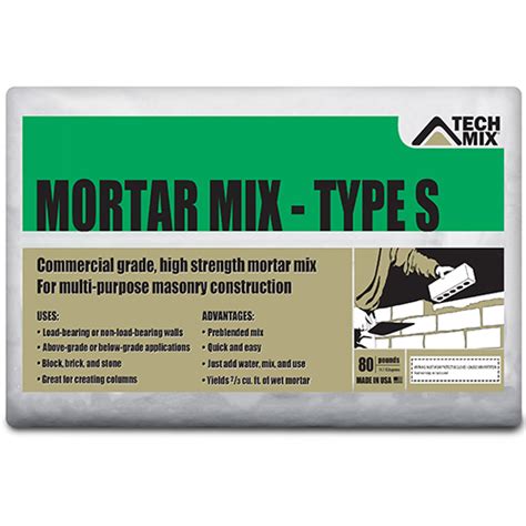 TechMix® Mortar Mix – Type S - TCC Materials