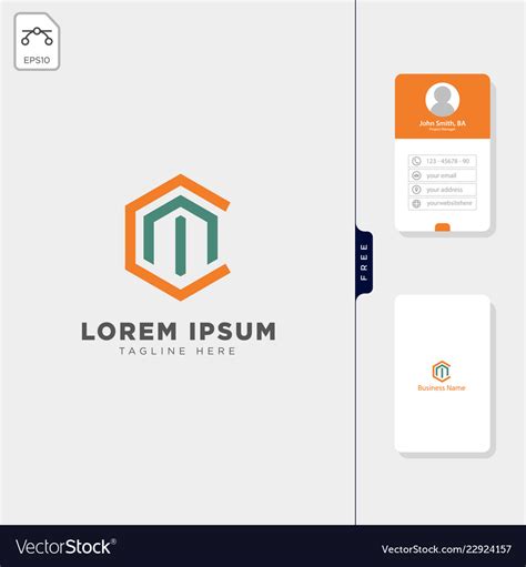 Initial ccmch logo template free business card Vector Image