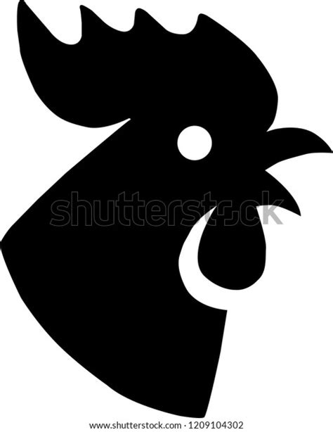 Chiciken Silhouette Chicken Head Silhouettechicken Vektor Stock Vector ...