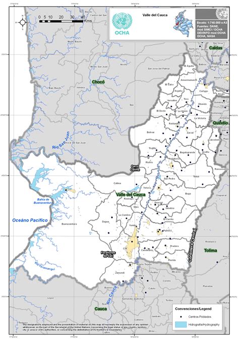 Valle del Cauca map - Full size