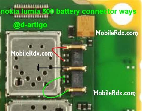 Nokia Lumia 500 Battery Connecter Ways