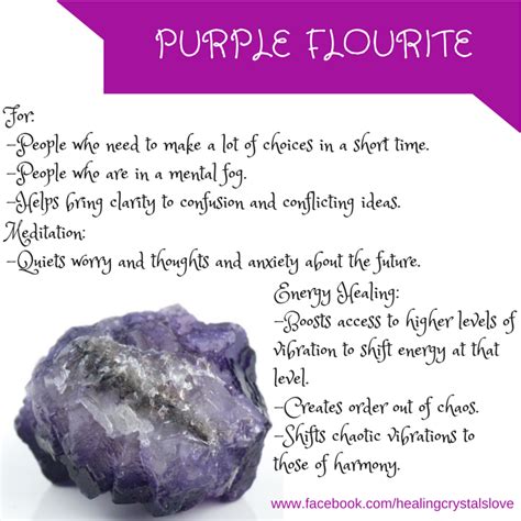 Purple fluorite | Crystal healing, Crystal healing stones, Crystals and ...