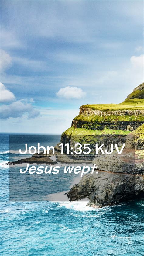 John 11:35 KJV Mobile Phone Wallpaper - Jesus