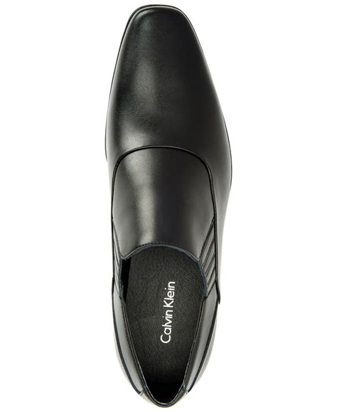 Calvin Klein Bartel Leather Dress Shoes in Black for Men - Lyst