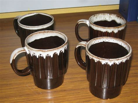 Vintage Brown Coffee Mugs set of 4 #SH92 | Brown coffee, Mugs, Mugs set