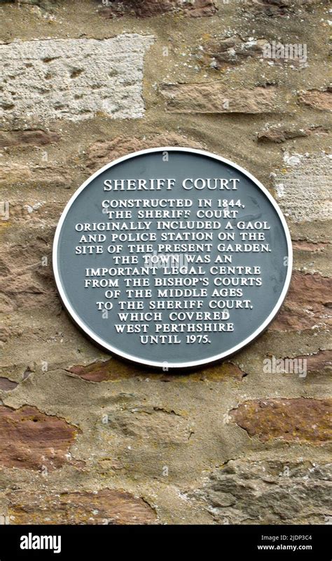 Sheriff Court information on its history, Dunblane, Scotland, UK Stock ...