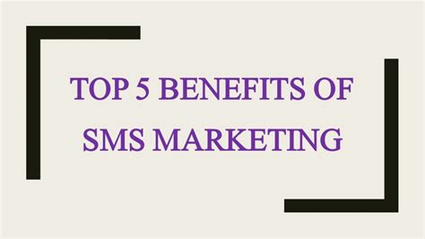 Top 5 benefits of SMS marketing - ViceClicks