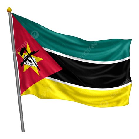 Mozambique Flag Fluttering With Cloth Texture, Mozambique, Flag, Clipart PNG Transparent Clipart ...