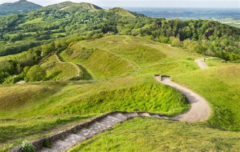 Walkers Enjoy the Malvern Hills during a Summer Sunrise Stock Photo - Image of countryside ...