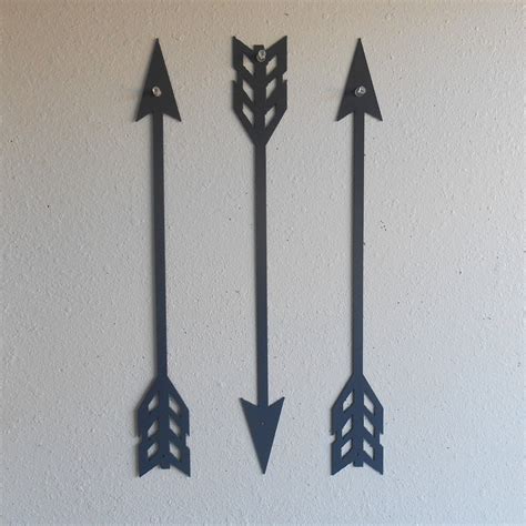 Arrows / Gray / Metal Art / Wall Decor / Set of Three / Home