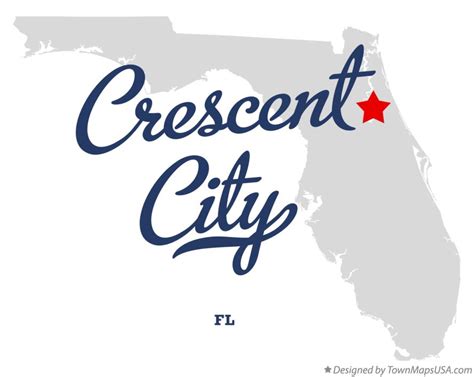 Map of Crescent City, FL, Florida