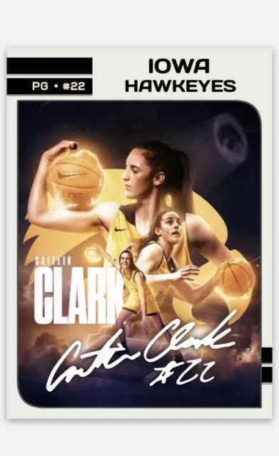 CAITLIN CLARK IOWA Hawkeyes PG Autograph RP Custom NCAA Basketball ...