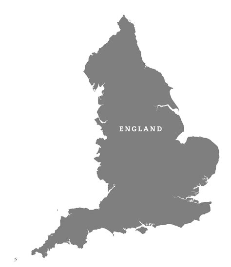 England outline map - royalty free editable vector map - Maproom