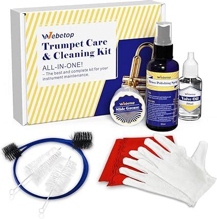 Amazon.com: Webetop Trumpet Cleaning Kit, Care Your Trumpet with Valve Oil, Brass Polishing ...