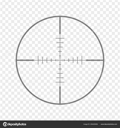 Sniper rifle aim isolated on transparent background. Crosshair target ...