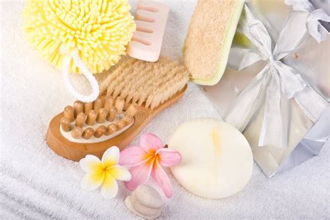 Day Spa Pedicure Products stock image. Image of towel - 7671119