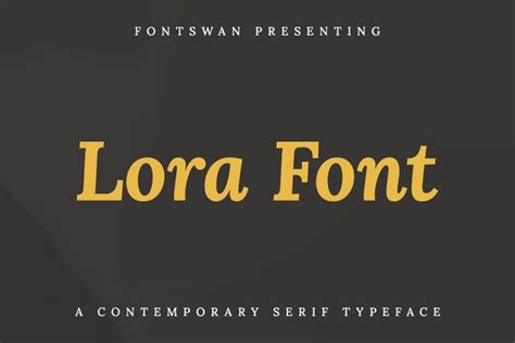 Lora Font Family Free Download - FontSigma