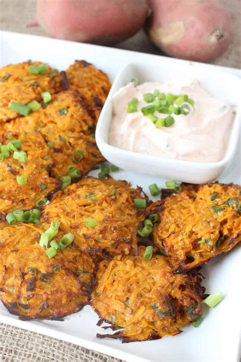 Baked Sweet Potato Fritters - www.thefarmgirlgabs.com