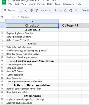 College Application Tracker by College Junkee | TPT